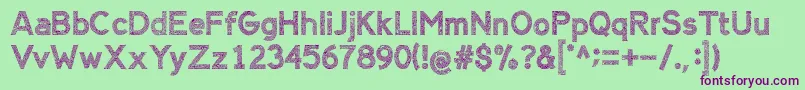 AlienSign Font – Purple Fonts on Green Background