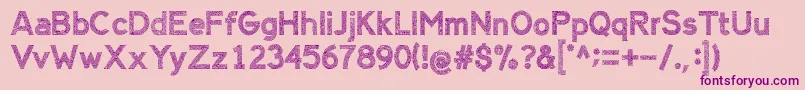AlienSign Font – Purple Fonts on Pink Background