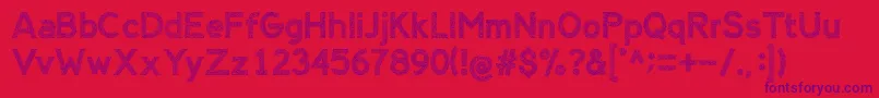 AlienSign Font – Purple Fonts on Red Background