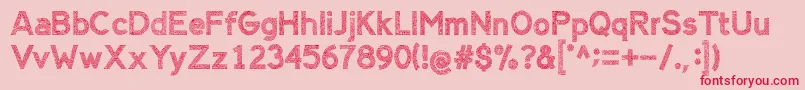 AlienSign Font – Red Fonts on Pink Background