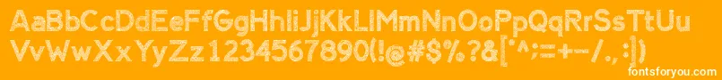 AlienSign Font – White Fonts on Orange Background