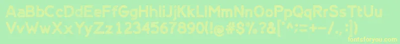 AlienSign Font – Yellow Fonts on Green Background