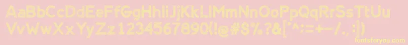 AlienSign Font – Yellow Fonts on Pink Background