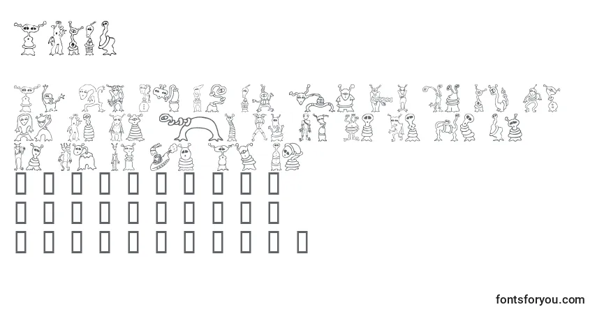 Czcionka ALIET    (119138) – alfabet, cyfry, specjalne znaki