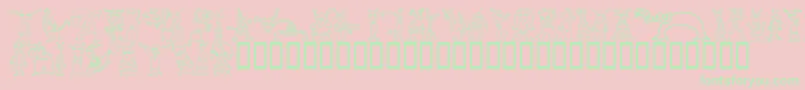 ALIET    Font – Green Fonts on Pink Background