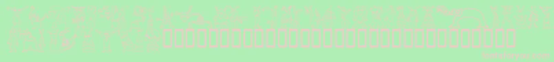 ALIET    Font – Pink Fonts on Green Background