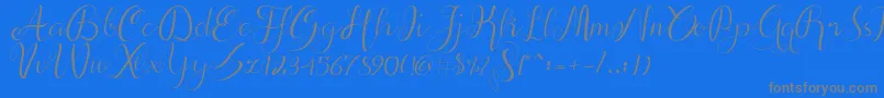 alif script-Schriftart – Graue Schriften auf blauem Hintergrund