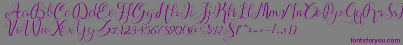 alif script-Schriftart – Violette Schriften auf grauem Hintergrund