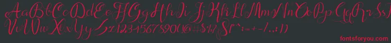 alif script Font – Red Fonts on Black Background