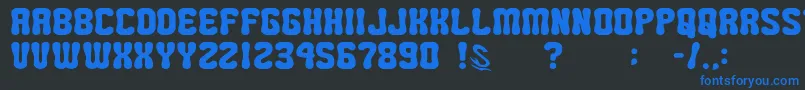 GomariceMiniPop Font – Blue Fonts on Black Background