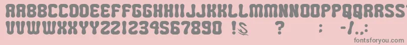 GomariceMiniPop Font – Gray Fonts on Pink Background
