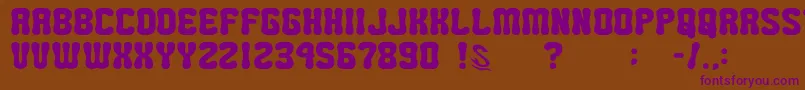 GomariceMiniPop Font – Purple Fonts on Brown Background