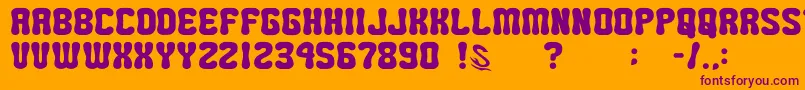 GomariceMiniPop Font – Purple Fonts on Orange Background