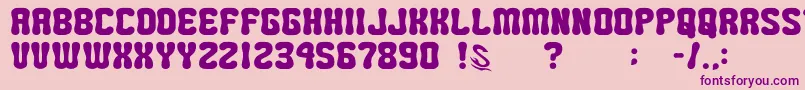 GomariceMiniPop Font – Purple Fonts on Pink Background
