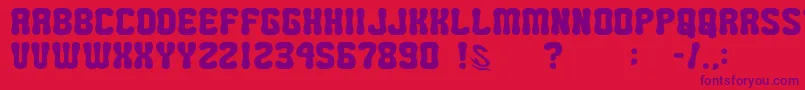 GomariceMiniPop Font – Purple Fonts on Red Background