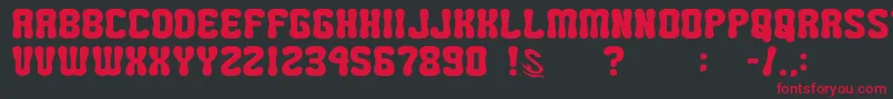 GomariceMiniPop Font – Red Fonts on Black Background