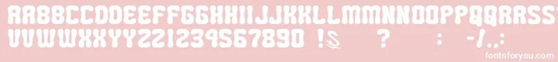 GomariceMiniPop Font – White Fonts on Pink Background