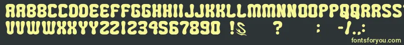 GomariceMiniPop Font – Yellow Fonts on Black Background