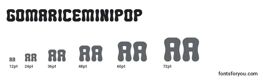 GomariceMiniPop Font Sizes