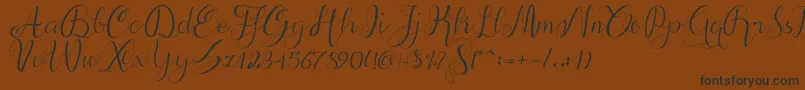 alif script Font – Black Fonts on Brown Background