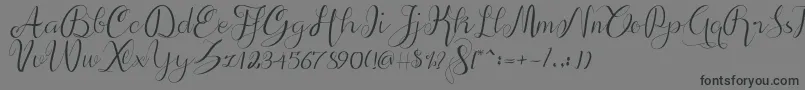 alif script-Schriftart – Schwarze Schriften auf grauem Hintergrund