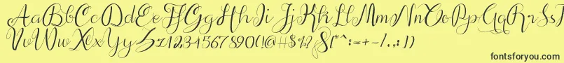 More about alif script Font alif script Font – Black Fonts on Yellow Background