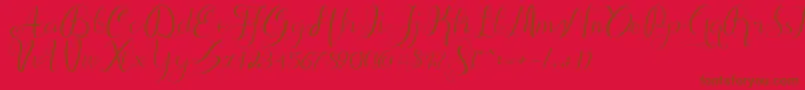 Police alif script – polices brunes sur fond rouge