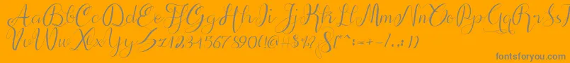 Police alif script – polices grises sur fond orange