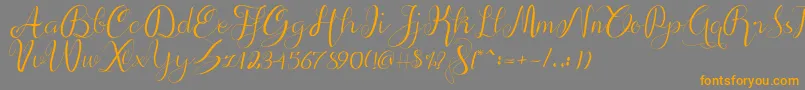Police alif script – polices orange sur fond gris