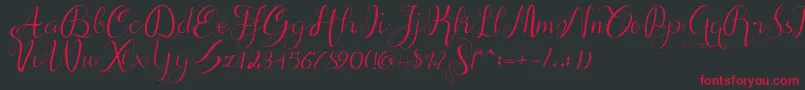 alif script-Schriftart – Rote Schriften auf schwarzem Hintergrund