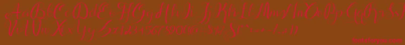 alif script Font – Red Fonts on Brown Background