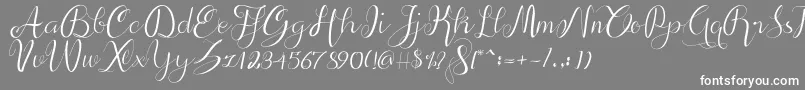 alif script-Schriftart – Weiße Schriften auf grauem Hintergrund