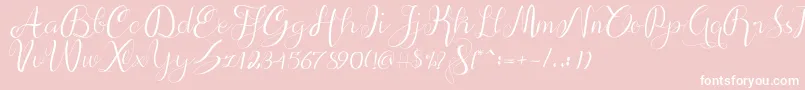 alif script-Schriftart – Weiße Schriften auf rosa Hintergrund