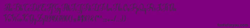 Alifa-fontti – mustat fontit violetilla taustalla