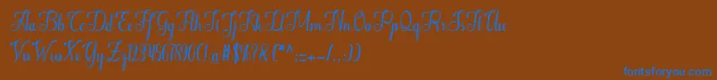 Шрифт Alifa – синие шрифты на коричневом фоне