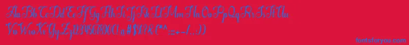 Alifa Font – Blue Fonts on Red Background