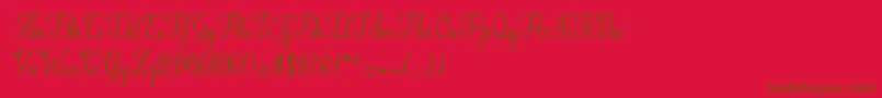 Weitere Informationen zur Alifa-Schriftart Alifa-Schriftart – Braune Schriften auf rotem Hintergrund