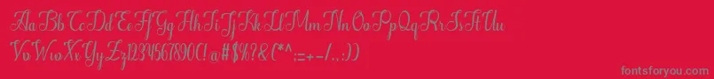 Alifa Font – Gray Fonts on Red Background