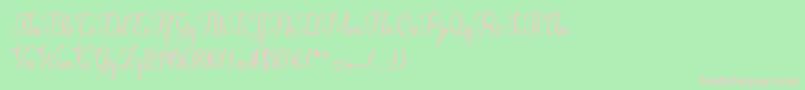 Alifa Font – Pink Fonts on Green Background