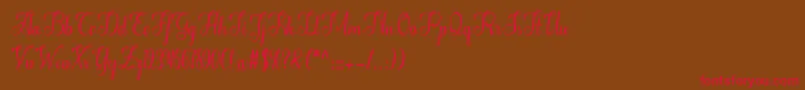 Alifa Font – Red Fonts on Brown Background