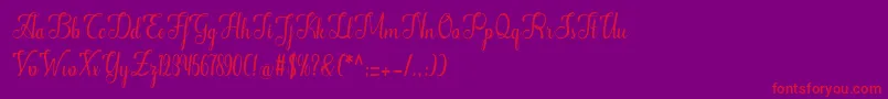 Alifa Font – Red Fonts on Purple Background