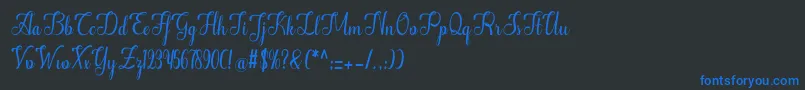 Alifa Font – Blue Fonts on Black Background