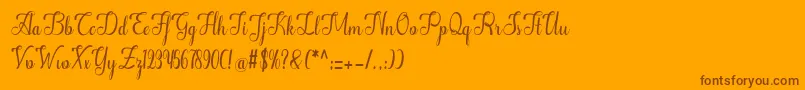 Alifa Font – Brown Fonts on Orange Background