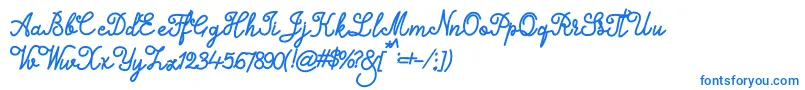 Шрифт Alifia – синие шрифты