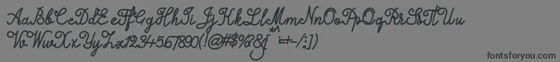 Alifia Font – Black Fonts on Gray Background