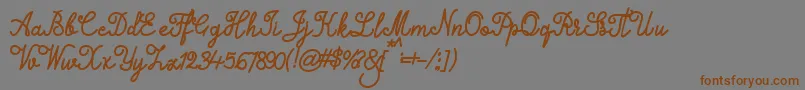 Alifia Font – Brown Fonts on Gray Background
