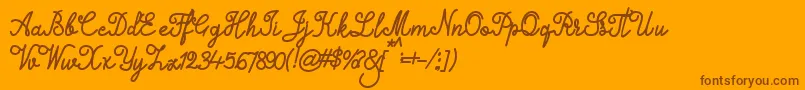 Alifia Font – Brown Fonts on Orange Background