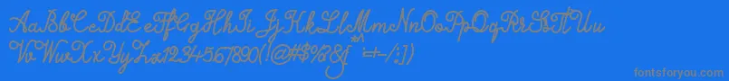 Alifia Font – Gray Fonts on Blue Background