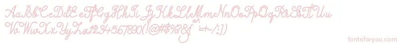 Alifia Font – Pink Fonts on White Background