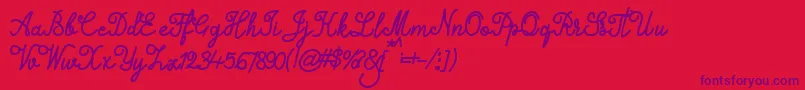 Alifia Font – Purple Fonts on Red Background
